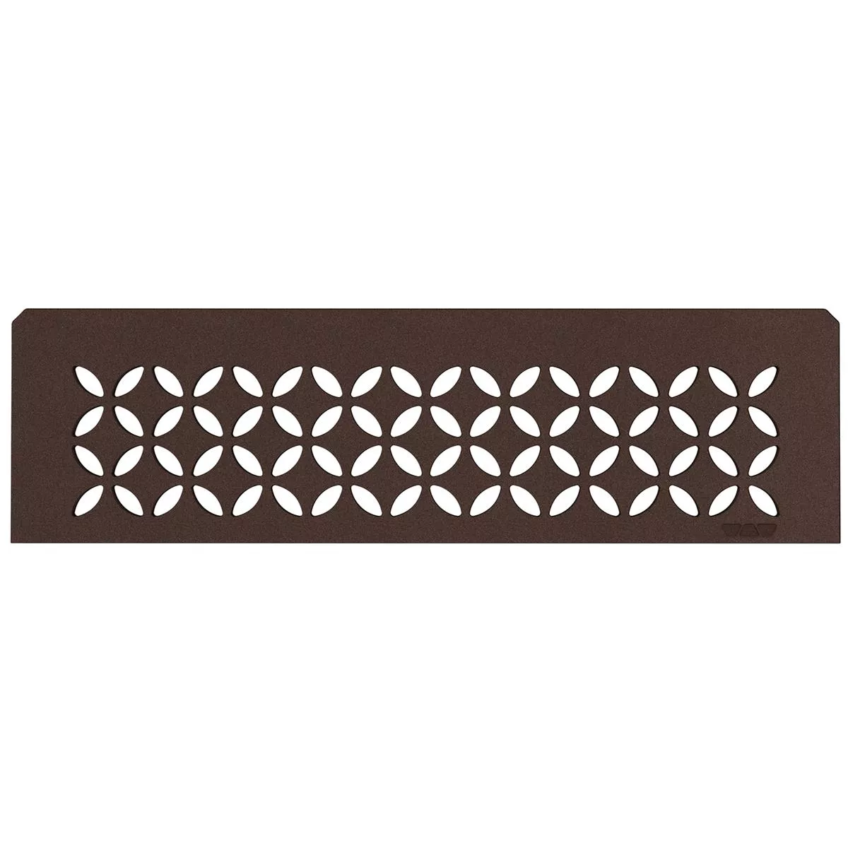 Estantería de pared Schlüter rectangular de 30x8,7 cm con diseño floral en bronce.