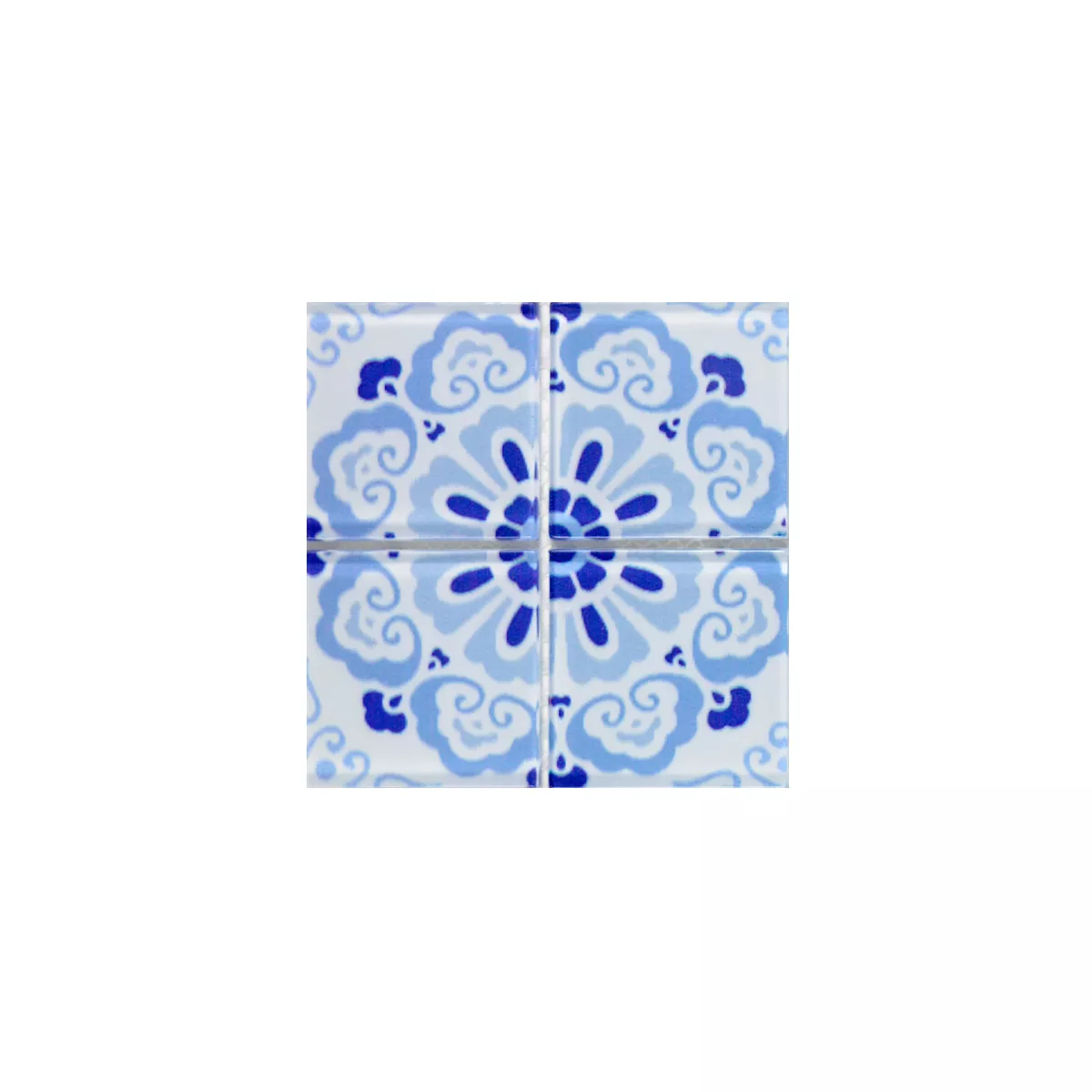 Muestra Mosaico De Cristal Azulejos Retro India Vintage Amarok