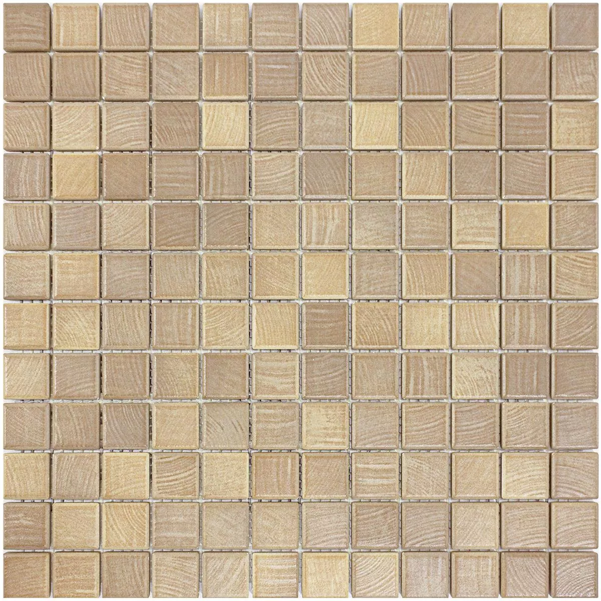 Mosaico Cerámico Azulejos Luminara Aspecto de Madera Marrón Claro