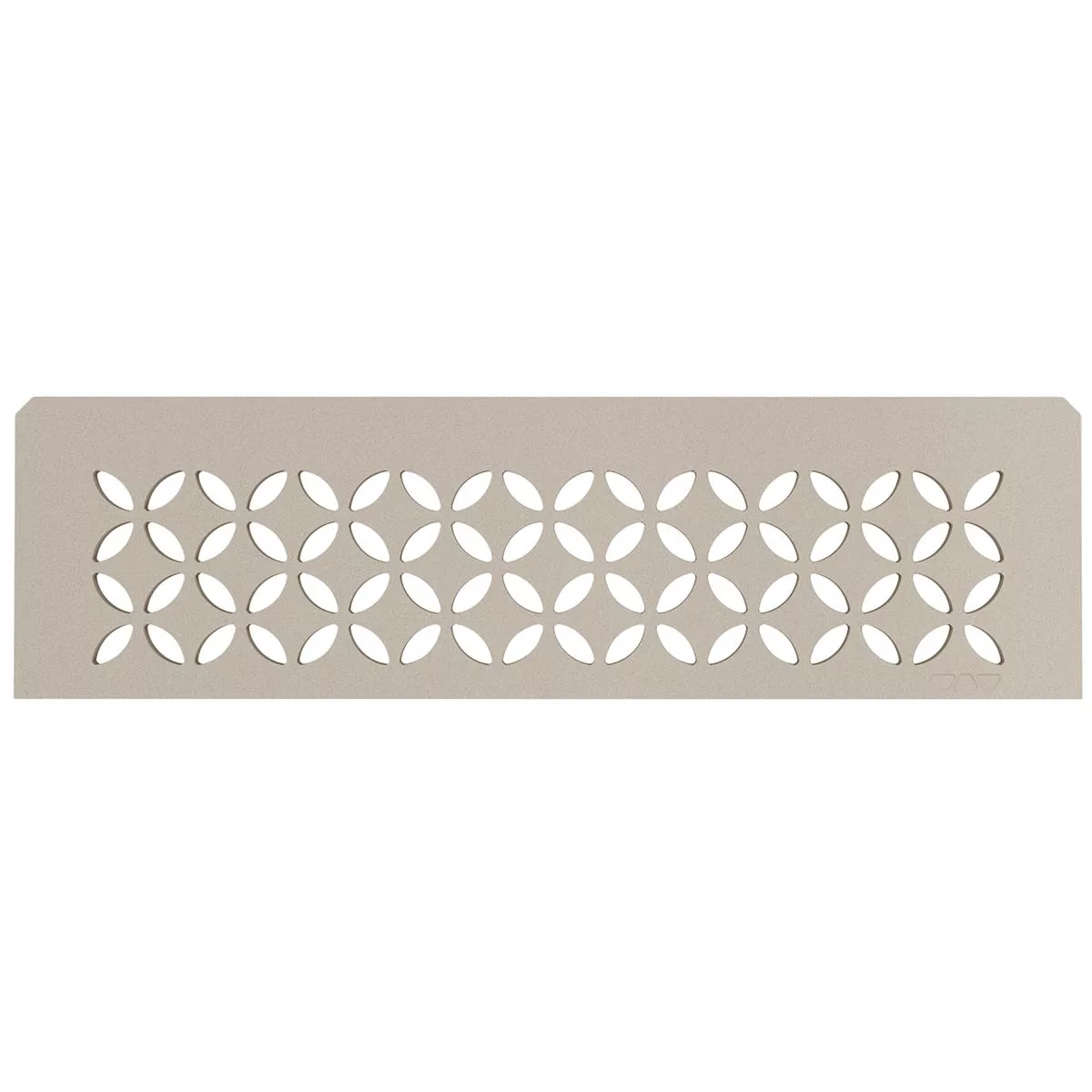 Estantería de pared rectangular Schlüter de 30x8,7 cm con estampado floral color crema.