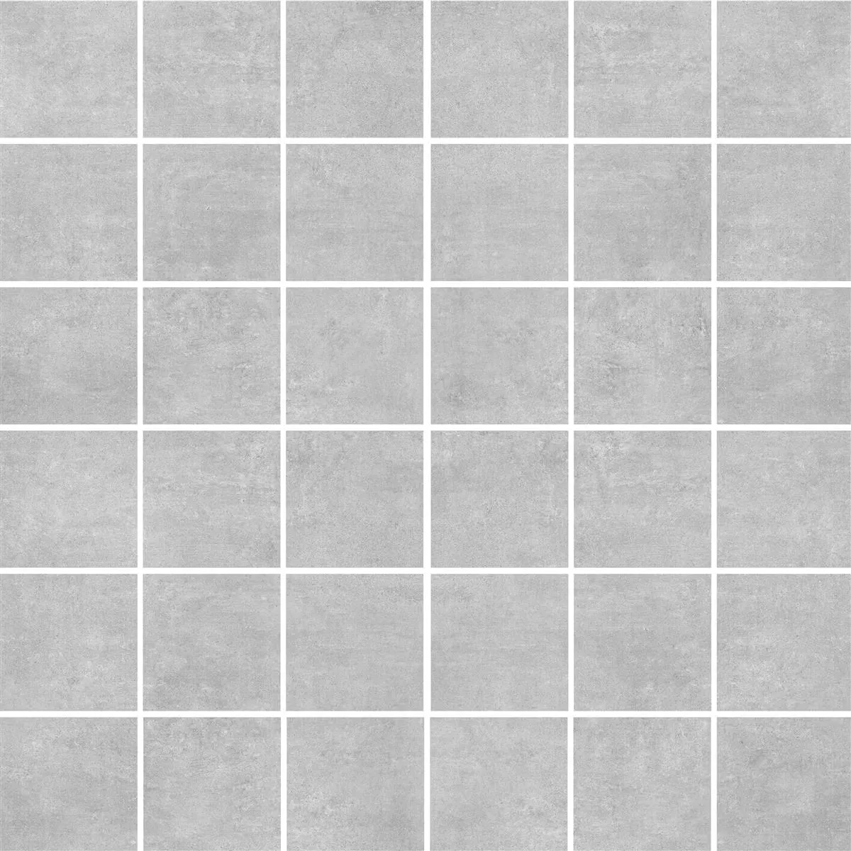 Azulejos De Mosaico Cairo Gris Cuadrado 6mm