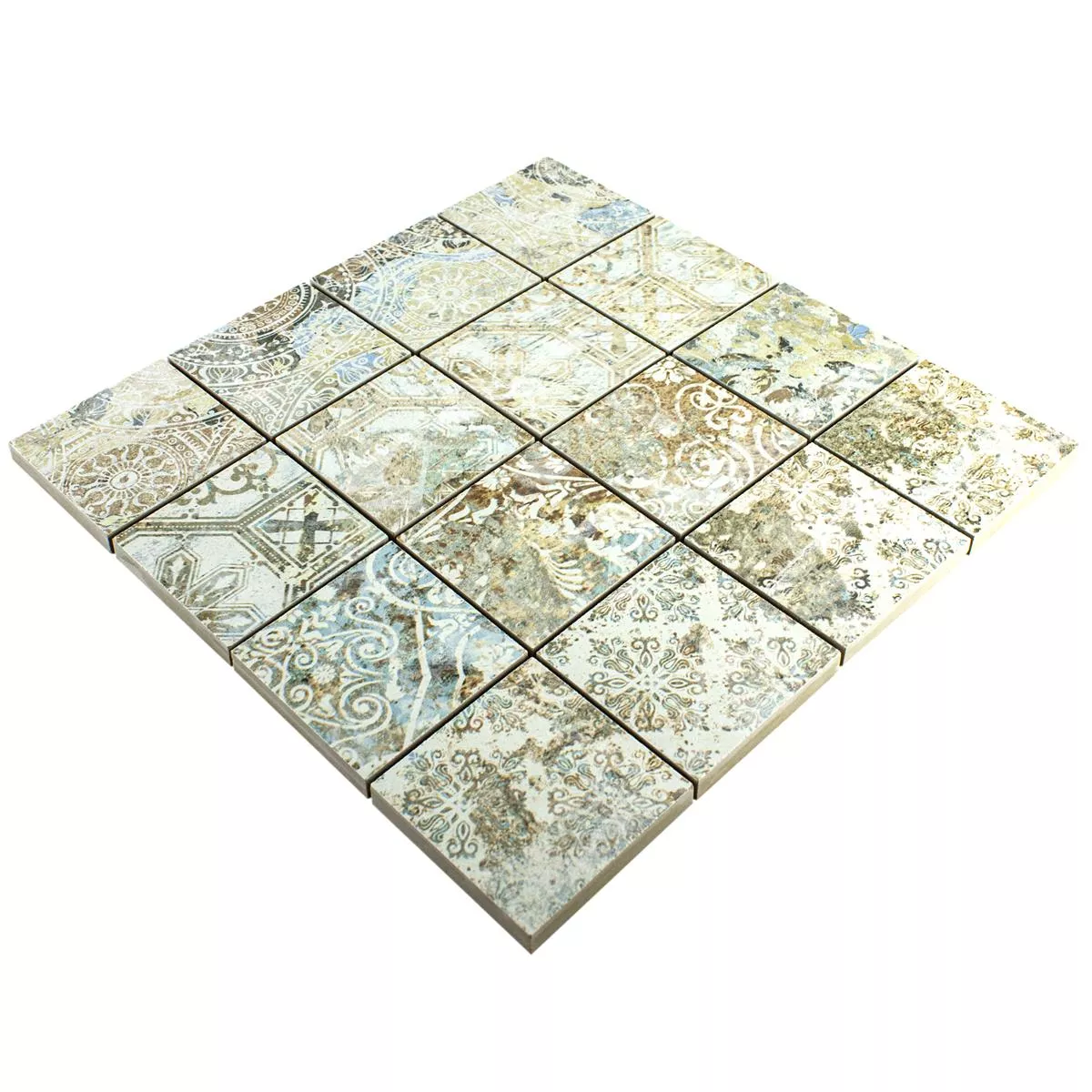 Mosaico Cerámico Azulejos Bellona Efecto Colorido 71x71mm