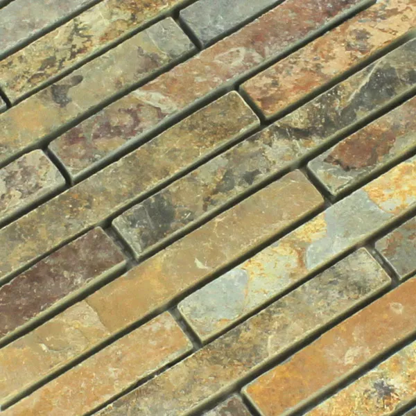 Azulejos De Mosaico Cuarcita Piedra Natural Multi Colorido Mezcla Stick