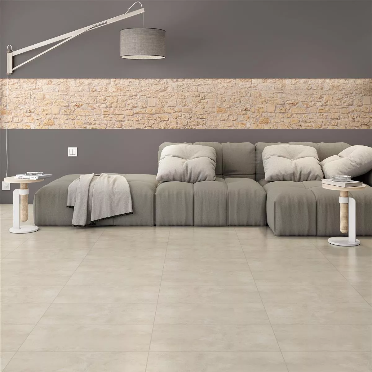 Muestra Pavimentos Assos Aspecto De Concreto R10/B Beige 30x60cm